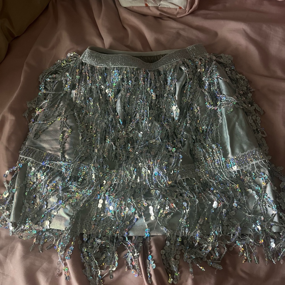 Bundle of fringe sequin skirts